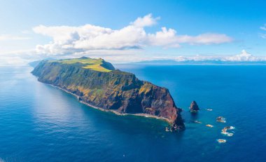 Portekiz, Azores 'deki Sao Jorge Adası Panoraması