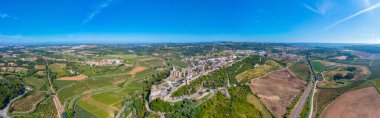Portuga 'daki Obidos kasabasının Panoraması