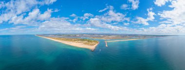 Portekiz 'deki Ilha de Tavira' nın hava görüntüsü