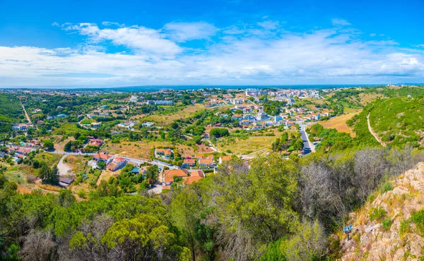 Aerial View Portuguese Coastal Town Sesimbra — ストック写真
