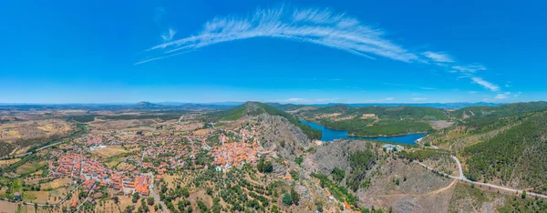 Luftaufnahme Der Burg Penha Garcia Stadt Portugal — Stockfoto
