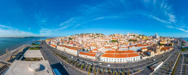 Lisszabon Portugália Alfama Kerületének Légi Kilátása — Stock Fotó