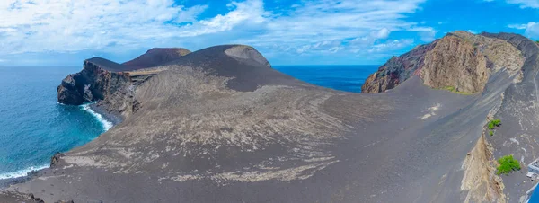 Zeegezicht Van Vulkaan Capelinhos Faial Island Azoren Portuga — Stockfoto