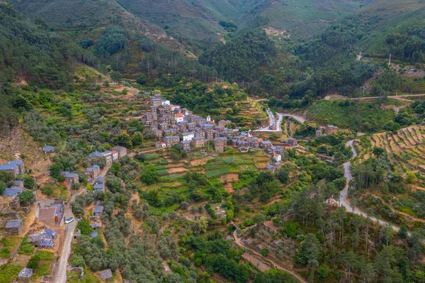 Portekiz 'in Piodao köyünün Panoraması.