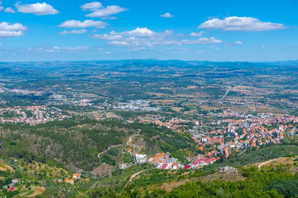 Вид Повітря Місто Ковілья Португалія — стокове фото