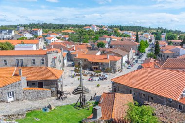 Portekiz 'in Penedono şehrinin Panoraması.