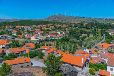 Portekiz 'in Sortelha şehrinin Panoraması.