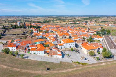Portekiz şehri Almeida 'nın havadan görünüşü.