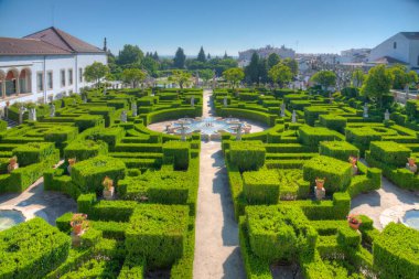 Portekiz 'de Castelo Branco' daki Bishop 's Palace Garden..