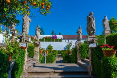 Portekiz 'de Castelo Branco' daki Bishop 's Palace Garden' da heykel..