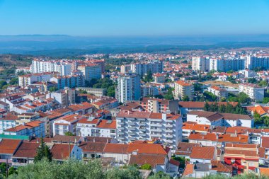 Portekiz 'in Castelo Branco şehrinin Panoraması.