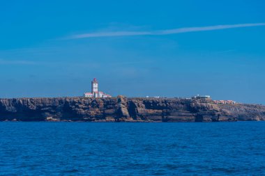 Cabo Carvoeiro pelerini Portekiz 'in Peniche kasabası yakınlarında..