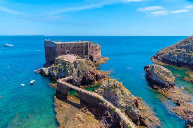 Portekiz 'deki Berlenga Grande Takımadasında Sao Joao Baptista Kalesi.