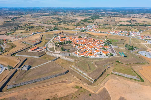 Portekiz şehri Almeida 'nın havadan görünüşü.