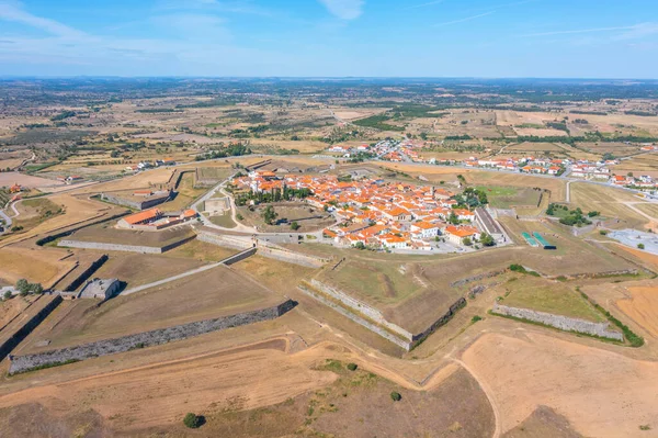 Portekiz şehri Almeida 'nın havadan görünüşü.