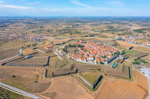 Portekiz şehri Almeida 'nın havadan görünüşü.