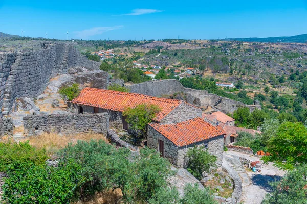 Portekiz şehri Almeida 'nın havadan görünüşü.