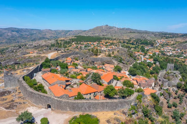 葡萄牙Sortelha镇城堡的空中景观 — 图库照片