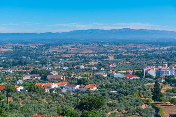 Portekiz 'in Castelo Branco şehrinin Panoraması.
