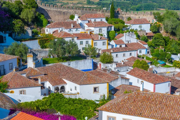 Крыши Домов Замке Обидос Португалии — стоковое фото