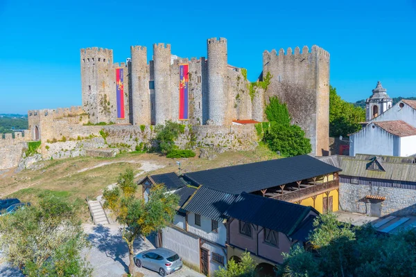 Portekiz 'deki Obidos şatosunun manzarası.