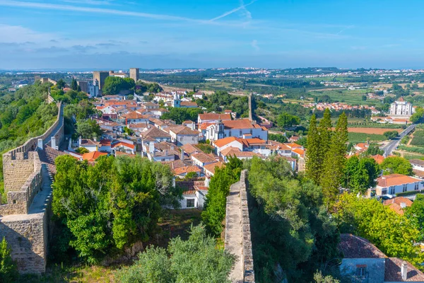 Portekiz Obidos Şehrinin Panoraması — Stok fotoğraf
