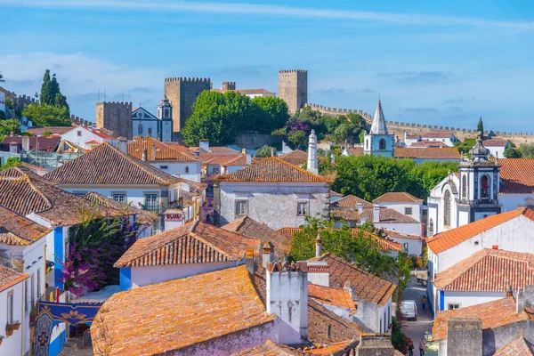 Portekiz Obidos Şehrinin Panoraması — Stok fotoğraf