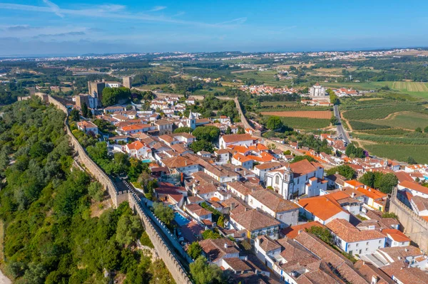 Panorama Ciudad Obidos Portugal — Foto de Stock