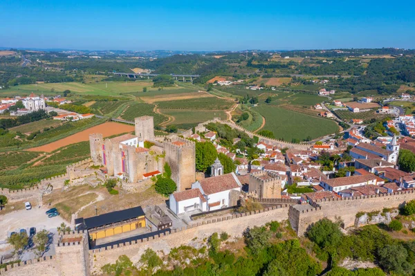 Portekiz 'in Obidos şehrinin Panoraması.