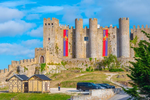 Portekiz 'deki Obidos şatosunun manzarası.