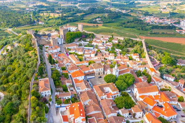 Πανόραμα Της Πόλης Obidos Στην Πορτογαλία — Φωτογραφία Αρχείου