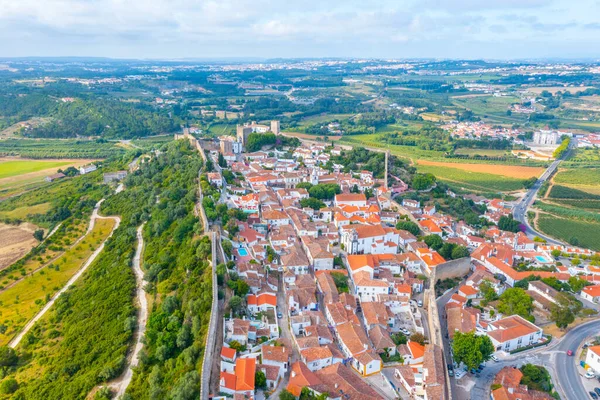 Panorama Ciudad Obidos Portugal — Foto de Stock