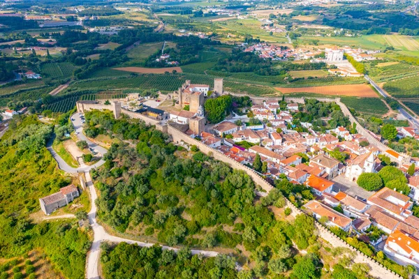 Portekiz 'in Obidos şehrinin Panoraması.