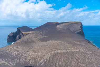 Faial Adası, Azores, Portekiz 'de Capelinhos Yanardağı' nın Deniz Burnu.