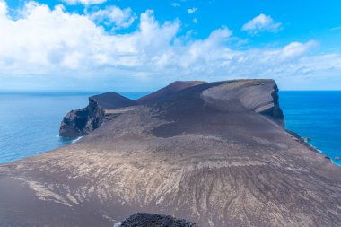 Faial Adası, Azores, Portekiz 'de Capelinhos Yanardağı' nın Deniz Burnu.