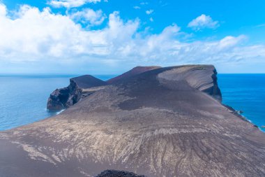 Faial Adası, Azores, Portekiz 'de Capelinhos Yanardağı' nın Deniz Burnu.