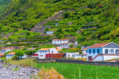 Portekiz 'deki Sao Jorge adasındaki Portal köyü..