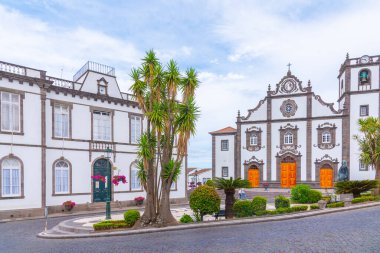 Portekiz 'in Azores kentindeki Nordeste kasabasında Sao Jorge Kilisesi.