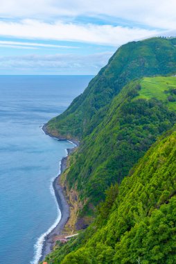 Miradouro da Ponta do Sossego Sao Miguel Adası, Portekiz.