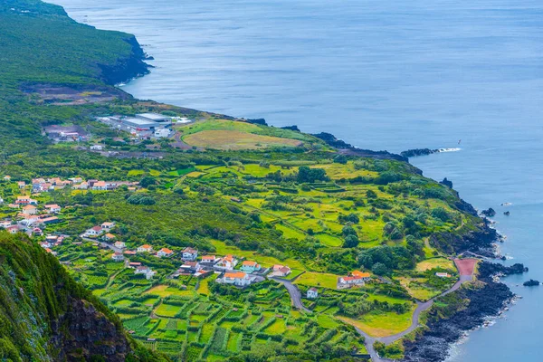 Miradouro Ribeira Das Cabras Dan Görüntü Faial Adası Azores Portekiz — Stok fotoğraf