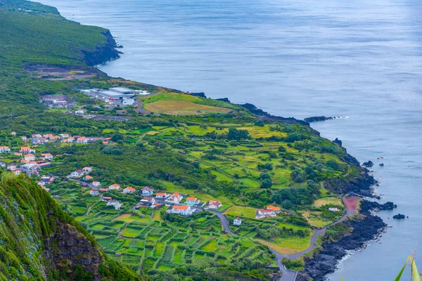 Miradouro Ribeira Das Cabras Dan Görüntü Faial Adası Azores Portekiz — Stok fotoğraf