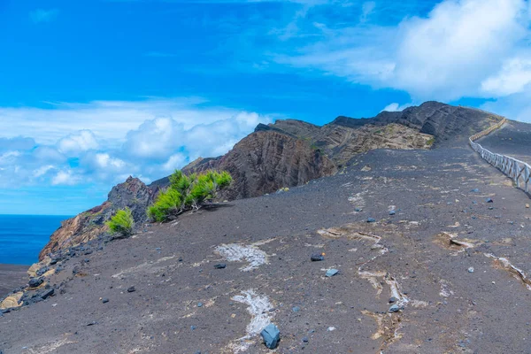 Paysage Marin Volcan Capelinhos Sur Île Faial Açores Portugal — Photo