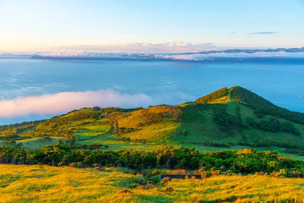 Portekiz 'deki Pico adasının kıyı şeridi.