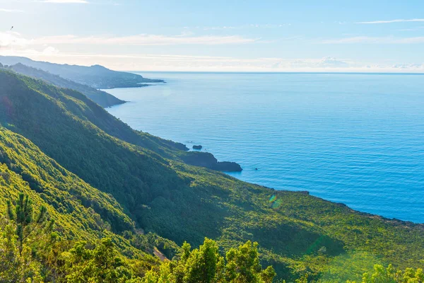 Portekiz 'deki Pico adasının kıyı şeridi.