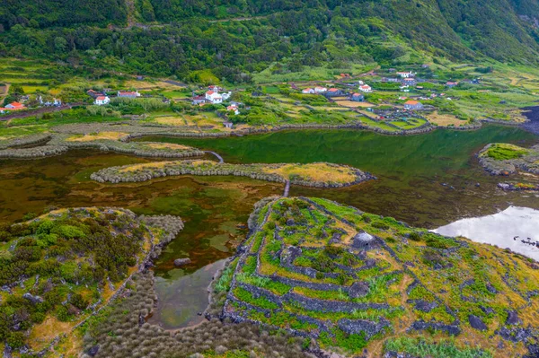 Bagna Faja Dos Cubres Wyspie Sao Jorge Azorach Portugalia — Zdjęcie stockowe