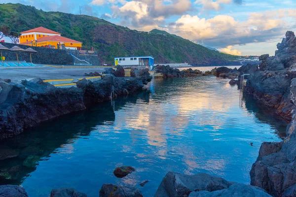Natuurzwembad Bij Velas Stad Het Eiland Sao Jorge Azoren Portugal — Stockfoto