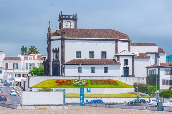 Kostel Pedra Ponta Delgada Azorách Portugalsko — Stock fotografie