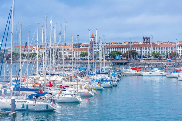 Portekiz 'deki Sao Jorge adasının kıyı şeridi.