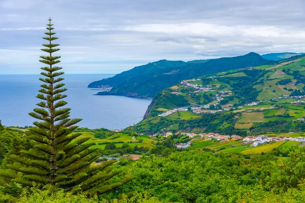 Portekiz Sao Miguel adasında Miradouro do Por-do-Sol.
