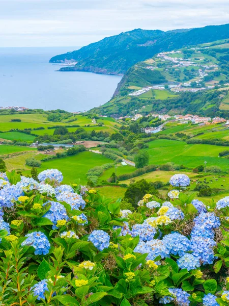 Portekiz Sao Miguel adasında Miradouro do Por-do-Sol.